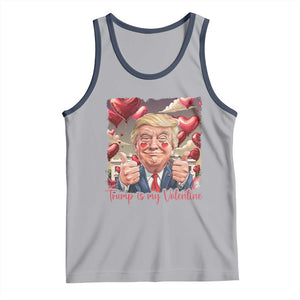 Funny Trump Is My Valentine Tank Top TS09 Athletic Heather Navy Print Your Wear