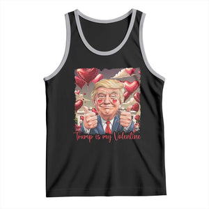 Funny Trump Is My Valentine Tank Top TS09 Black Athletic Heather Print Your Wear