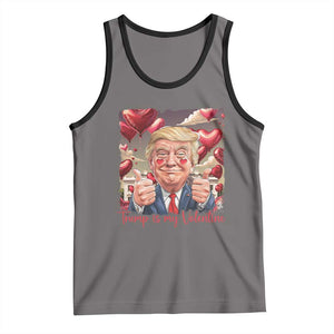 Funny Trump Is My Valentine Tank Top TS09 Deep Heather Black Print Your Wear