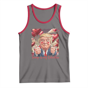 Funny Trump Is My Valentine Tank Top TS09 Deep Heather Red Print Your Wear
