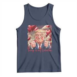 Funny Trump Is My Valentine Tank Top TS09 Navy Print Your Wear
