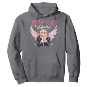 Funny Trump Is My Valentine Hoodie Pink Trump Cupid TS09 Charcoal Print Your Wear