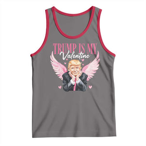 Funny Trump Is My Valentine Tank Top Pink Trump Cupid TS09 Deep Heather Red Print Your Wear