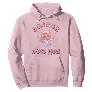 Funny Valentine's Day Cupid Trump Hoodie Sucker For You TS09 Light Pink Print Your Wear