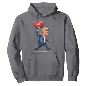Funny Valentine's Day Trump Hoodie Stealing Hearts And Blasting Fart TS09 Charcoal Print Your Wear