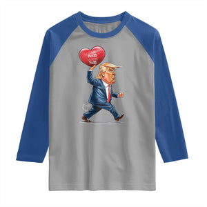 Funny Valentine's Day Trump Raglan Shirt Stealing Hearts And Blasting Fart TS09 Sport Gray Royal Print Your Wear
