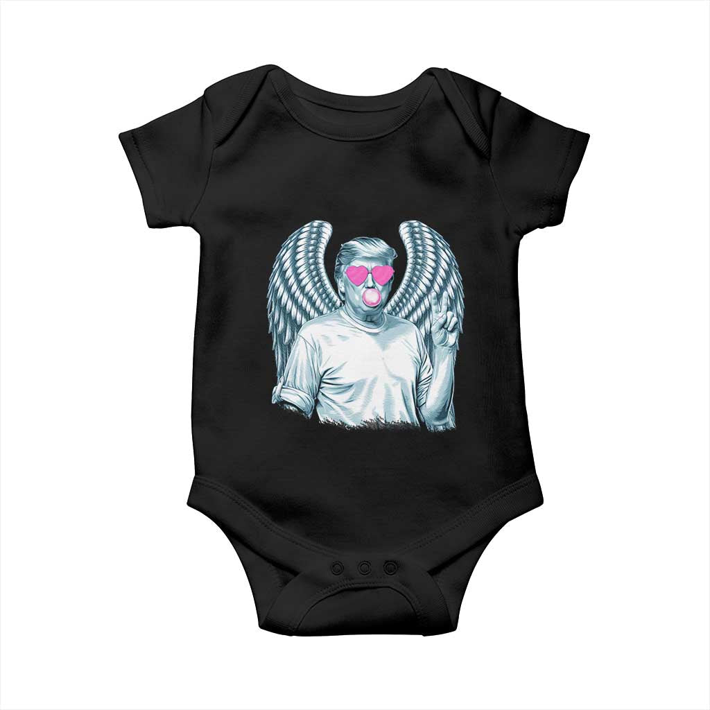Trump Cupid Vibes Baby Onesie Trump Bubble Gum TS09 Black Print Your Wear