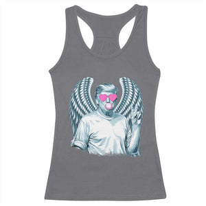 Trump Cupid Vibes Racerback Tank Top Trump Bubble Gum TS09 Charcoal Print Your Wear