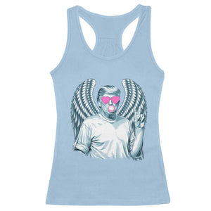 Trump Cupid Vibes Racerback Tank Top Trump Bubble Gum TS09 Light Blue Print Your Wear
