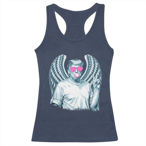 Trump Cupid Vibes Racerback Tank Top Trump Bubble Gum TS09 Navy Print Your Wear