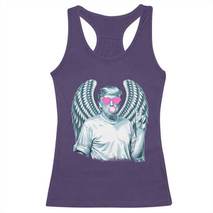 Trump Cupid Vibes Racerback Tank Top Trump Bubble Gum TS09 Purple Print Your Wear