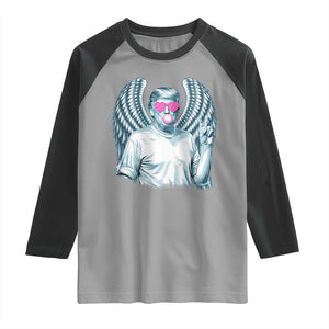 Trump Cupid Vibes Raglan Shirt Trump Bubble Gum TS09 Sport Gray Black Print Your Wear