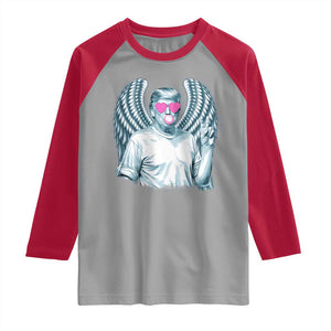 Trump Cupid Vibes Raglan Shirt Trump Bubble Gum TS09 Sport Gray Red Print Your Wear