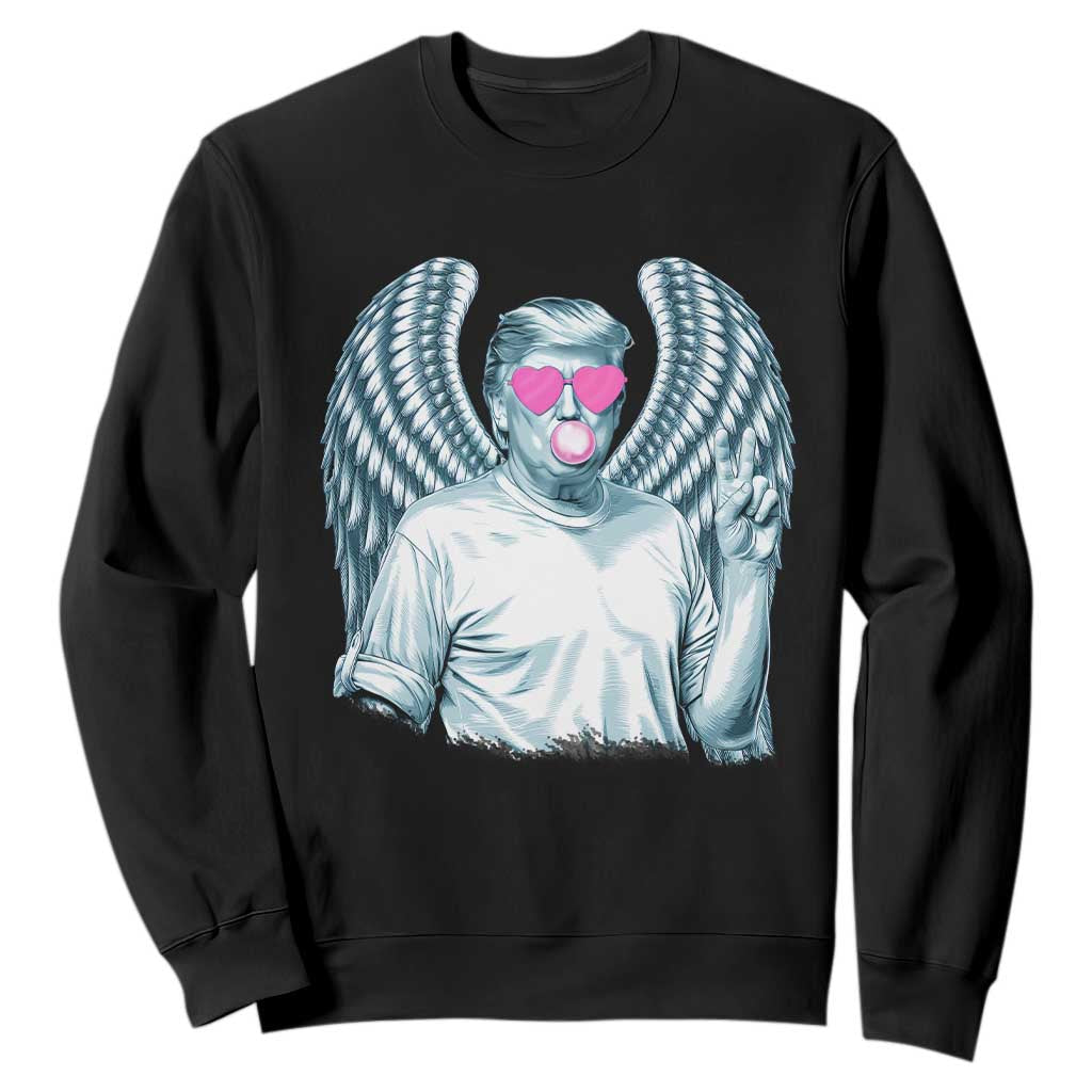 Trump Cupid Vibes Sweatshirt Trump Bubble Gum TS09 Black Print Your Wear