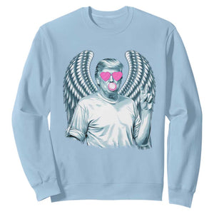 Trump Cupid Vibes Sweatshirt Trump Bubble Gum TS09 Light Blue Print Your Wear