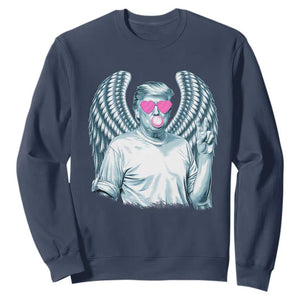 Trump Cupid Vibes Sweatshirt Trump Bubble Gum TS09 Navy Print Your Wear
