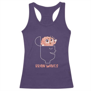 Funny Neuroscience Brain Waves Racerback Tank Top TS09 Purple Print Your Wear