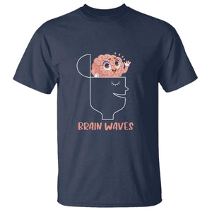Funny Neuroscience Brain Waves T Shirt TS09 Navy Print Your Wear