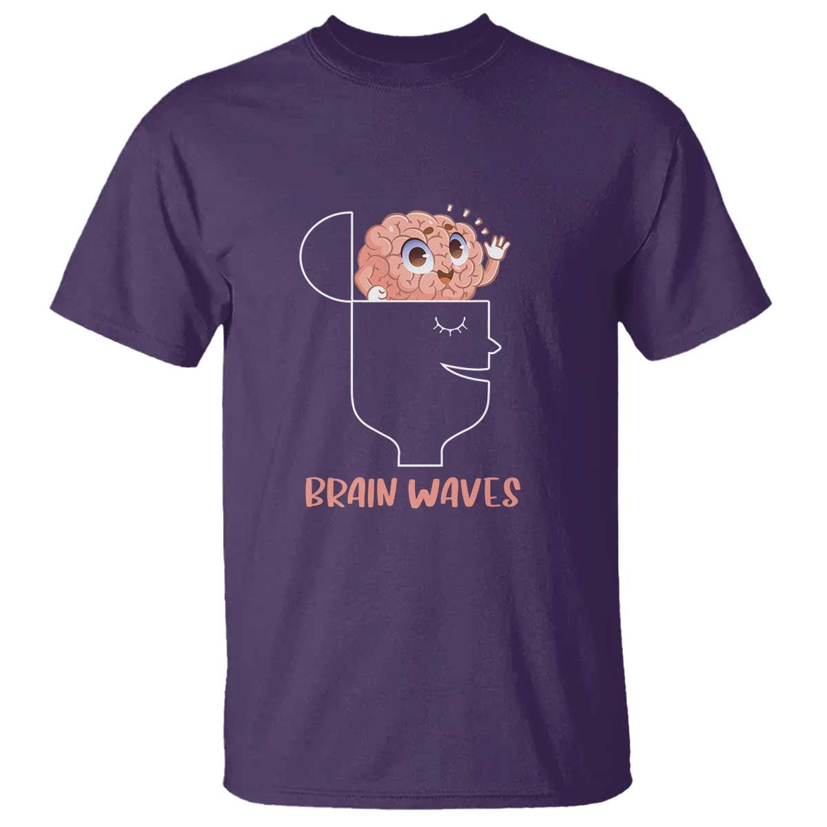 Funny Neuroscience Brain Waves T Shirt TS09 Purple Print Your Wear