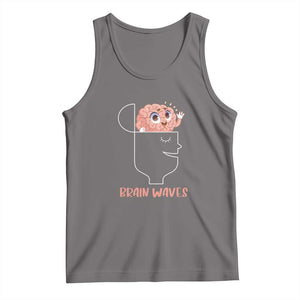 Funny Neuroscience Brain Waves Tank Top TS09 Deep Heather Print Your Wear