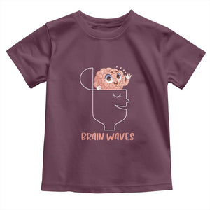 Funny Neuroscience Brain Waves Toddler T Shirt TS09 Maroon Print Your Wear