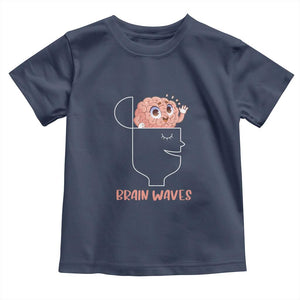 Funny Neuroscience Brain Waves Toddler T Shirt TS09 Navy Print Your Wear