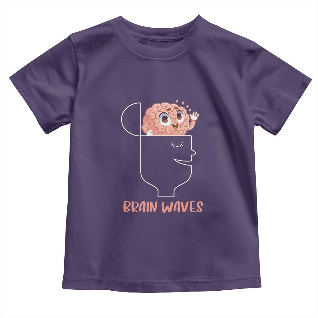 Funny Neuroscience Brain Waves Toddler T Shirt TS09 Purple Print Your Wear
