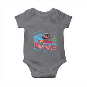 Funny Brain Waves Neuroscience Baby Onesie TS09 Charcoal Print Your Wear