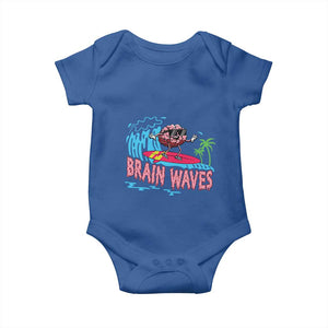 Funny Brain Waves Neuroscience Baby Onesie TS09 Royal Blue Print Your Wear