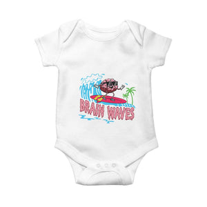 Funny Brain Waves Neuroscience Baby Onesie TS09 White Print Your Wear