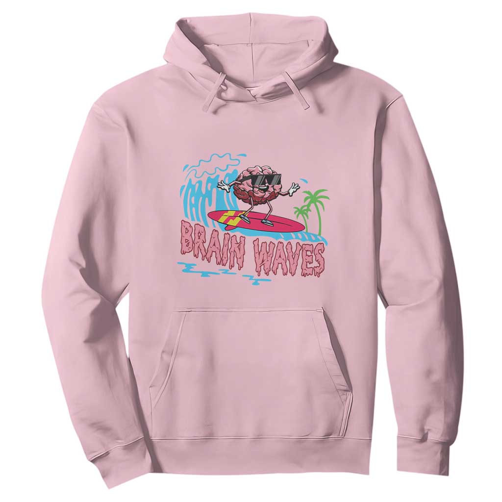 Funny Brain Waves Neuroscience Hoodie TS09 Light Pink Print Your Wear