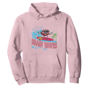 Funny Brain Waves Neuroscience Hoodie TS09 Light Pink Print Your Wear