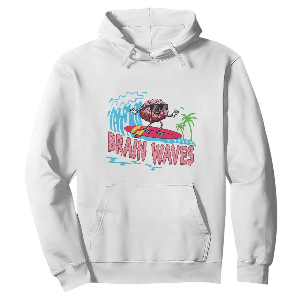 Funny Brain Waves Neuroscience Hoodie TS09 White Print Your Wear