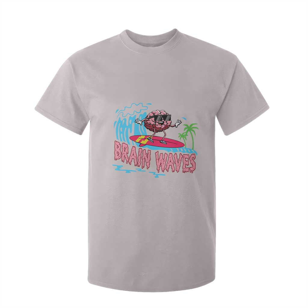 Funny Brain Waves Neuroscience T Shirt For Kid TS09 Ice Gray Print Your Wear