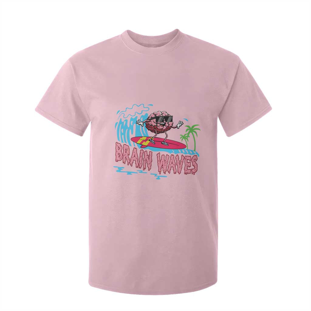 Funny Brain Waves Neuroscience T Shirt For Kid TS09 Light Pink Print Your Wear