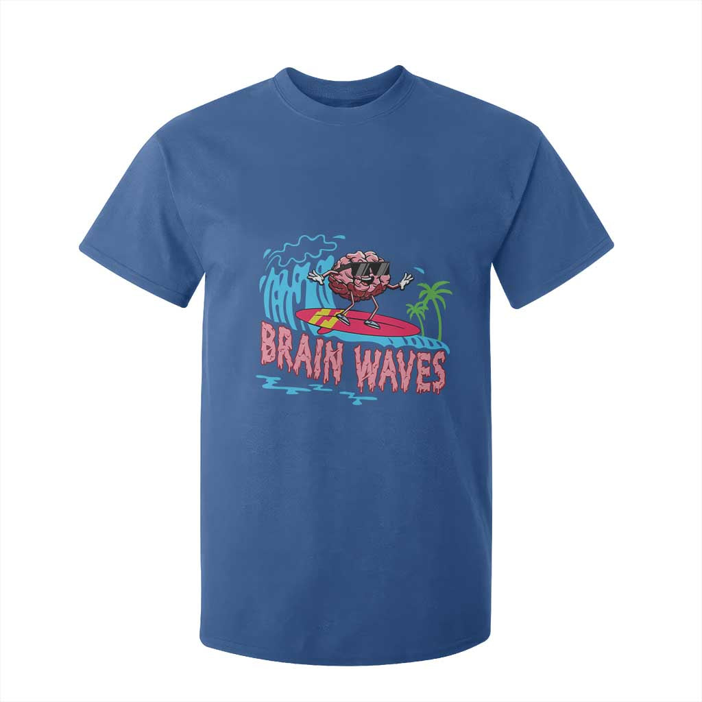 Funny Brain Waves Neuroscience T Shirt For Kid TS09 Royal Blue Print Your Wear