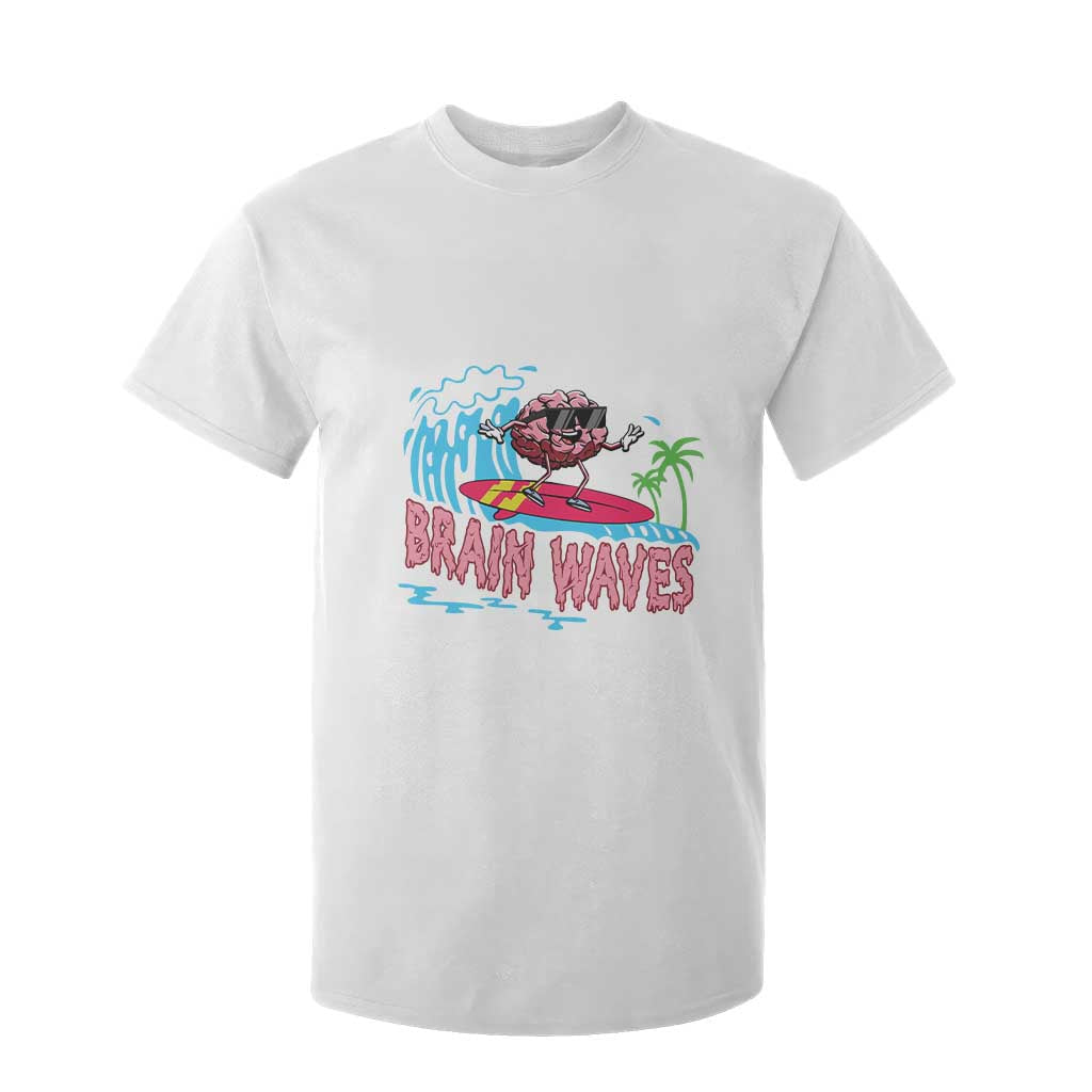 Funny Brain Waves Neuroscience T Shirt For Kid TS09 White Print Your Wear
