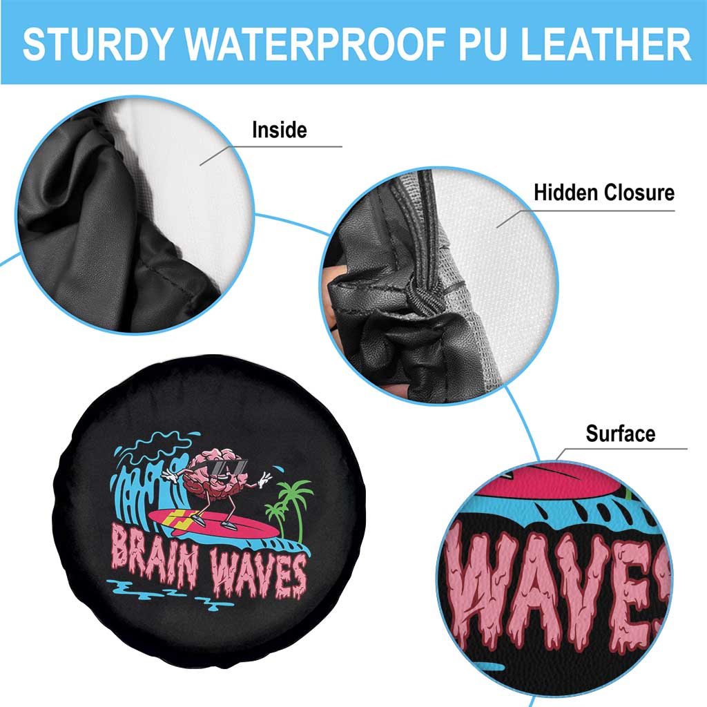 Funny Brain Waves Neuroscience Spare Tire Cover TS09 Print Your Wear