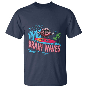 Funny Brain Waves Neuroscience T Shirt TS09 Navy Print Your Wear