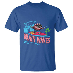 Funny Brain Waves Neuroscience T Shirt TS09 Royal Blue Print Your Wear