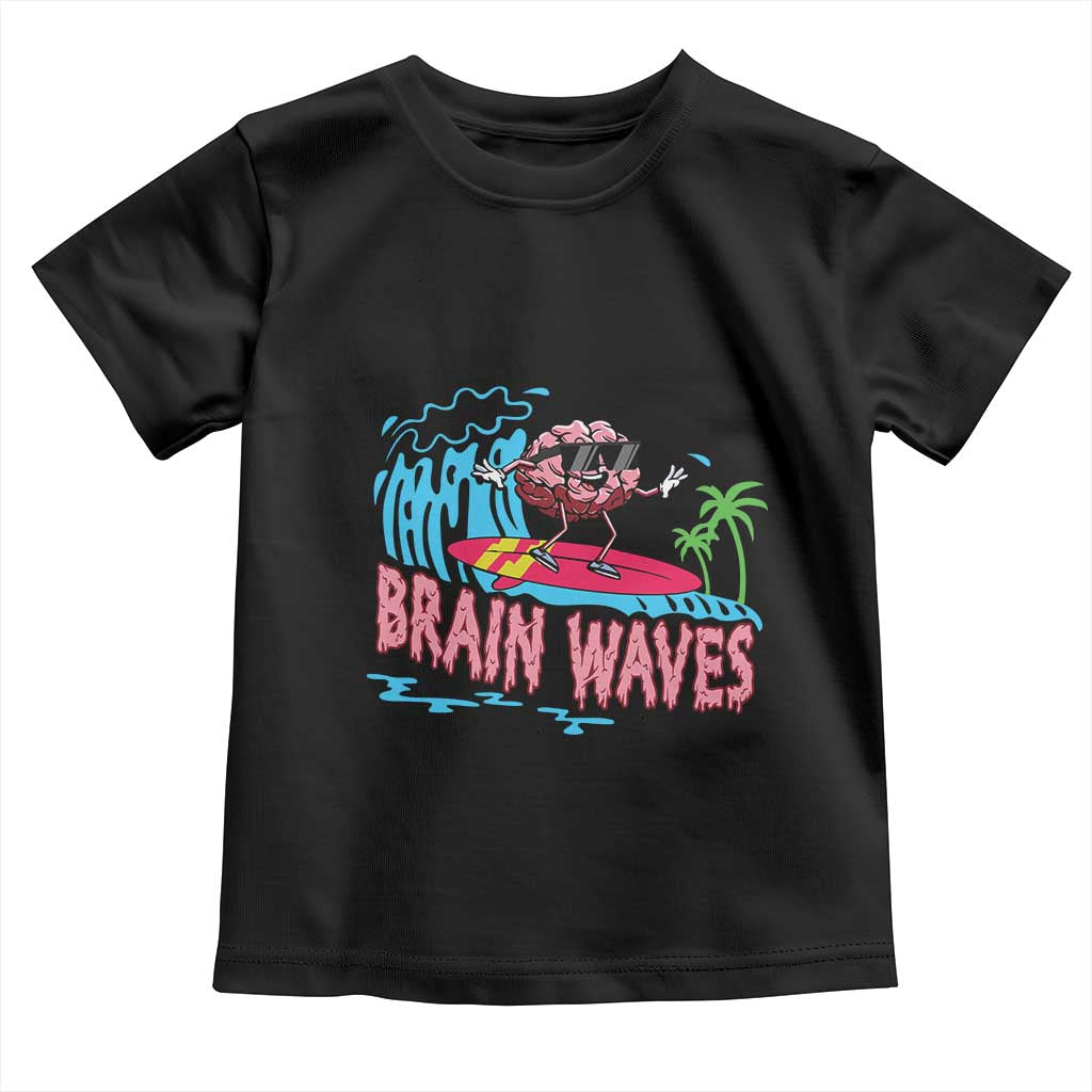 Funny Brain Waves Neuroscience Toddler T Shirt TS09 Black Print Your Wear