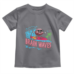 Funny Brain Waves Neuroscience Toddler T Shirt TS09 Charcoal Print Your Wear