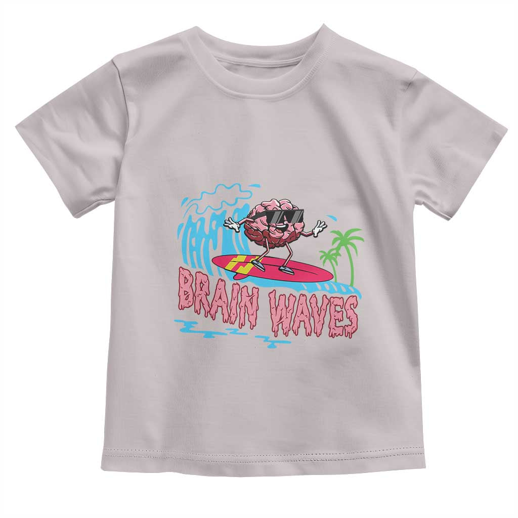 Funny Brain Waves Neuroscience Toddler T Shirt TS09 Ice Gray Print Your Wear