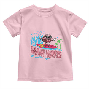 Funny Brain Waves Neuroscience Toddler T Shirt TS09 Light Pink Print Your Wear
