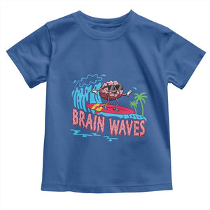 Funny Brain Waves Neuroscience Toddler T Shirt TS09 Royal Blue Print Your Wear
