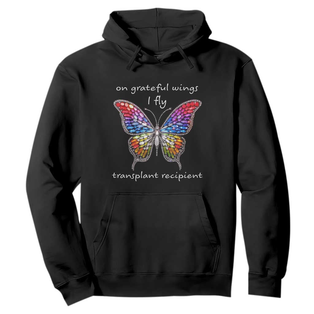 Transplant Recipient Hoodie On Grateful Wings I Fly TS09 Black Print Your Wear