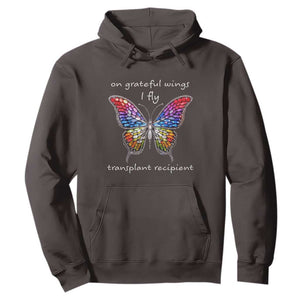 Transplant Recipient Hoodie On Grateful Wings I Fly TS09 Dark Chocolate Print Your Wear