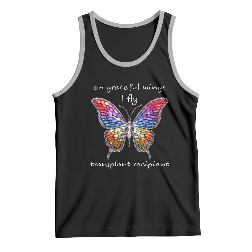 Transplant Recipient Tank Top On Grateful Wings I Fly TS09 Black Athletic Heather Print Your Wear