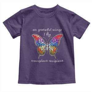 Transplant Recipient Toddler T Shirt On Grateful Wings I Fly TS09 Purple Print Your Wear