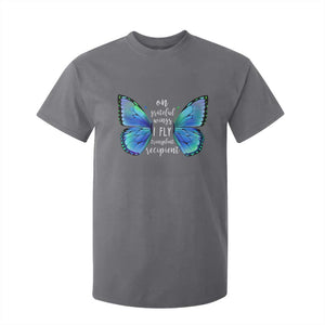 Transplant Recipient On Grateful Wings I Fly T Shirt For Kid TS09 Charcoal Print Your Wear